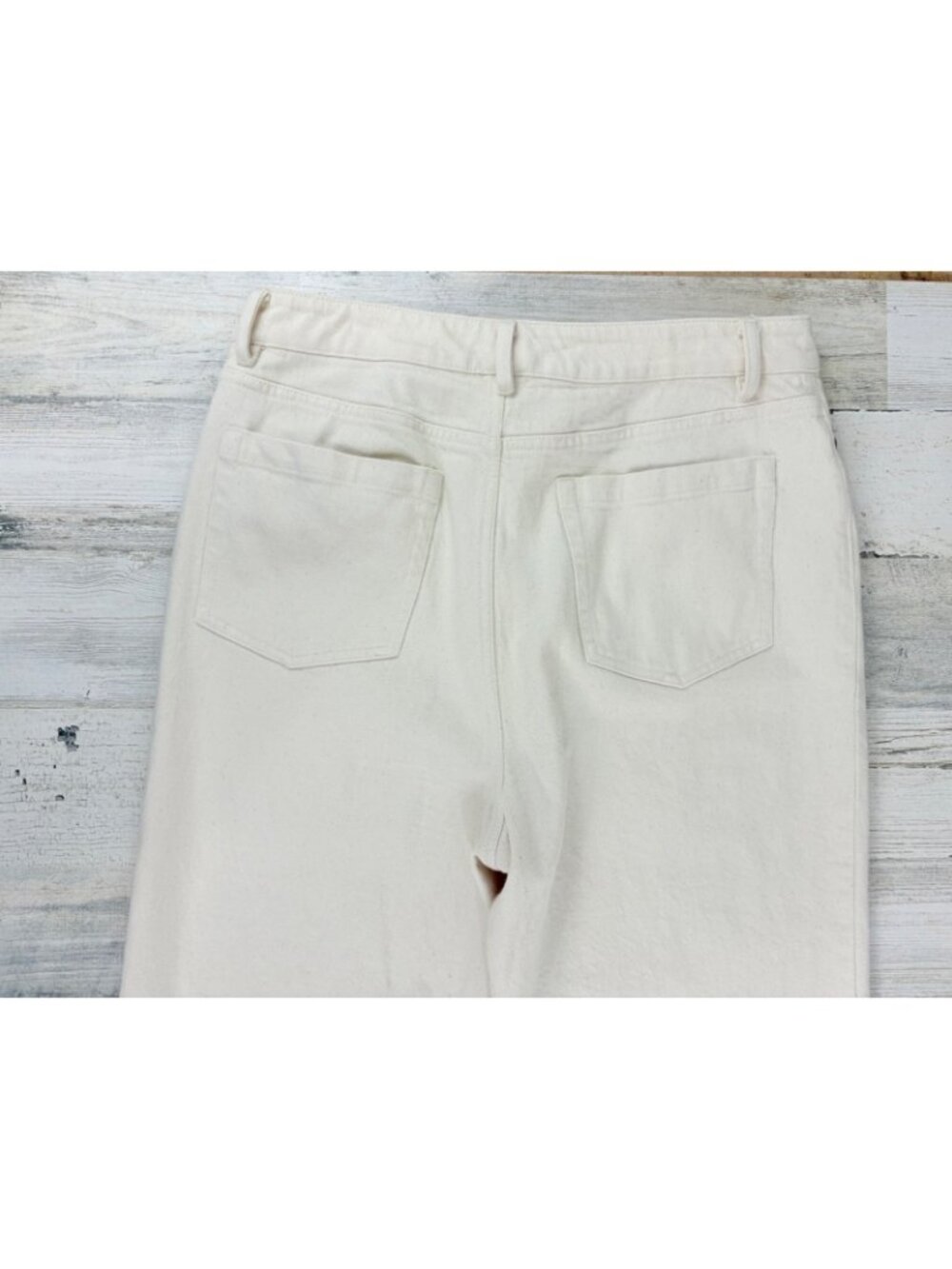 Ann Mashburn Coco 5 Pocket Jean Sz 29 Natural Denim Ivory - Picture 15 of 16